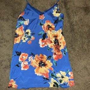 Lulus blue floral dress
